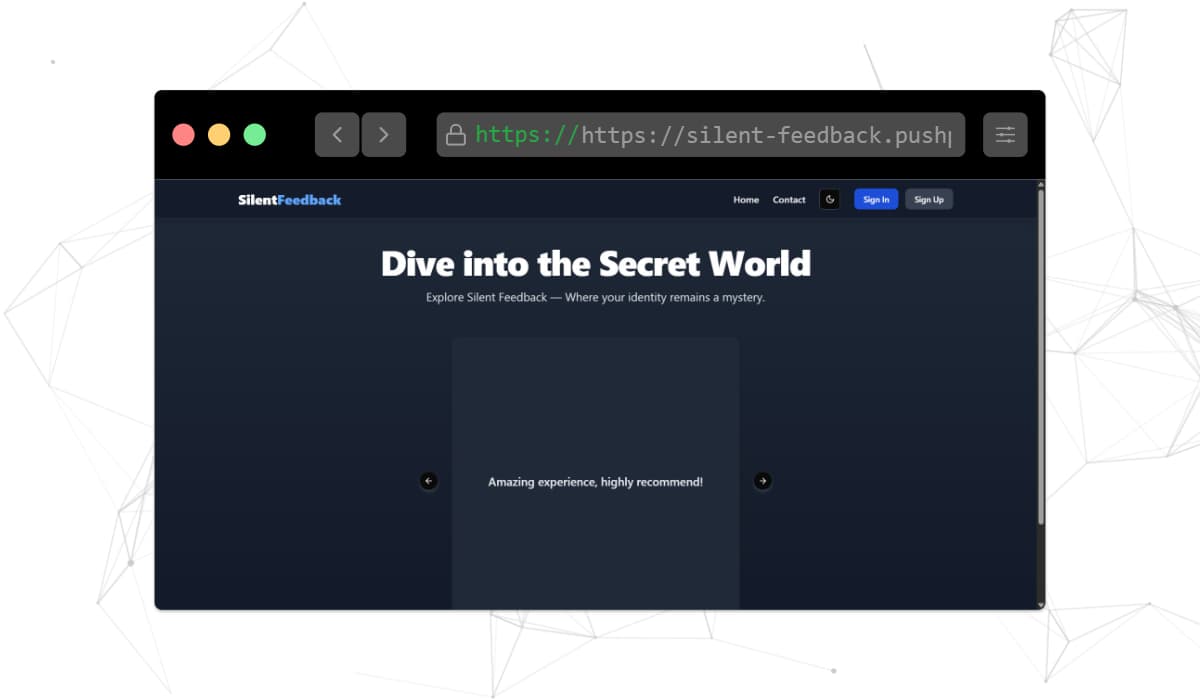 Silent Feedback: Anonymous Messaging & Feedback Platform